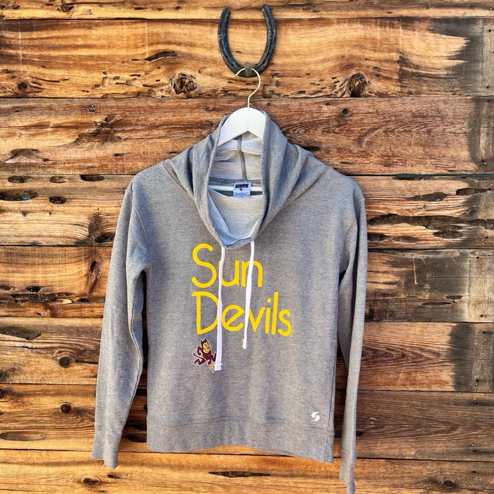 SOFFE | Arizona Sun Devils Cowl Neck Gray Sweatshirt S